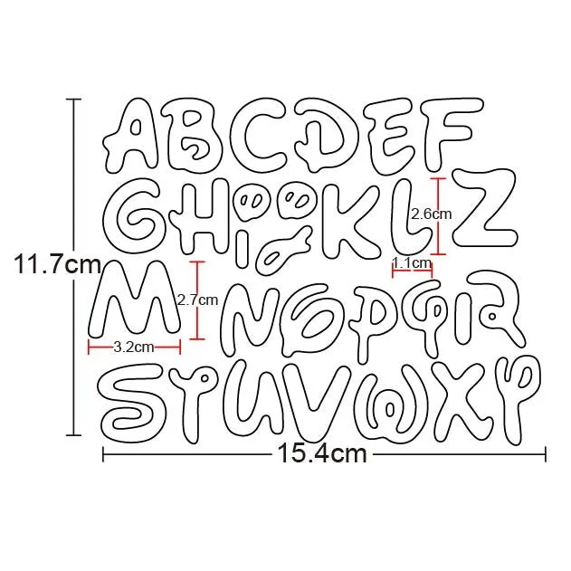 Craft Dies Metal Cutting Dies Cut Die Mold Alphabets Letter Number Scrapbooking Dies Paper Knife Mould Blade Punch Stencils Dies