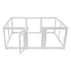 [US Local Warehouse] 12-Panel Clear Acrylic Indoor Dog Playpen 23.6 Inch-H Whelping Crate Kennel Cage Enclosure with Door Easy Assemble Pet Fence Transparent Pet Pen for Small Animals Bunny Rabbit Ferret