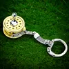 1pc Alloy Fishing Reel Drum Pendant Keychain Fishing Wheel Pendant Angler Gift