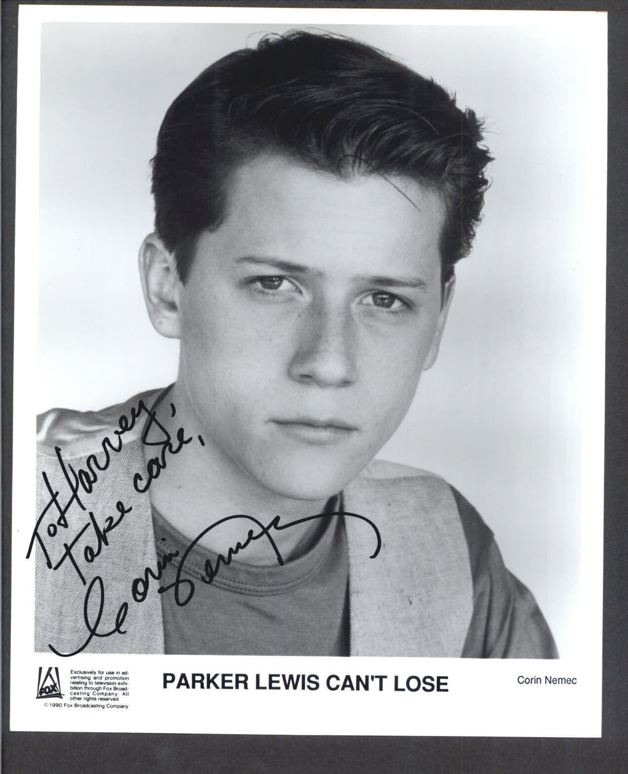 Corin Nemec - Signed 8x10 Autograph Movie Still - Parker Lewis Can't Lose