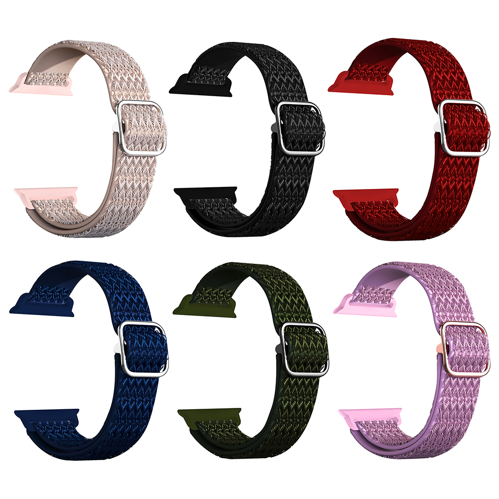 

Diamond Elastic Smart Watch Band for iWatch 1/2/3/4/5/6/SE/7 42/44/45mm, Red, 501 Original