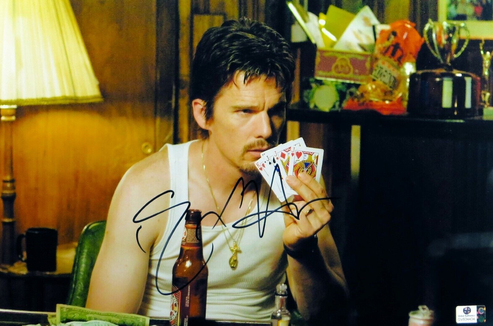 Ethan Hawke Signed Autographed 10X15 Photo Poster painting Training Day Playing Poker JSA T59362