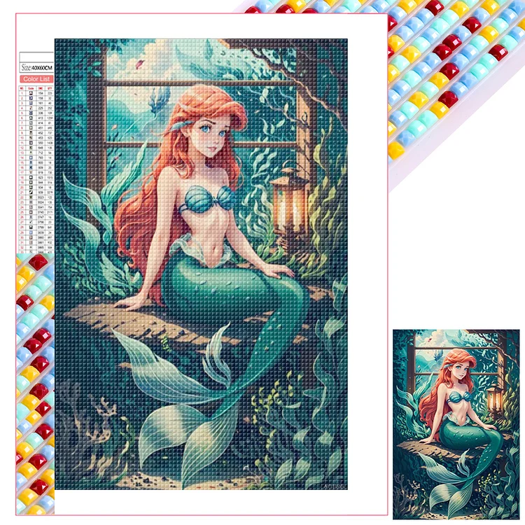 Mermaid - Full Square - Diamond Painting(45*65cm)