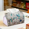 Jungle Birds DIY PU Diamond Painting Tissue Box Kit Desktop Tissue Holder with Rhinestone Diamond Desk Decorative Tissue Box for Adults Desktop Storage Organizer