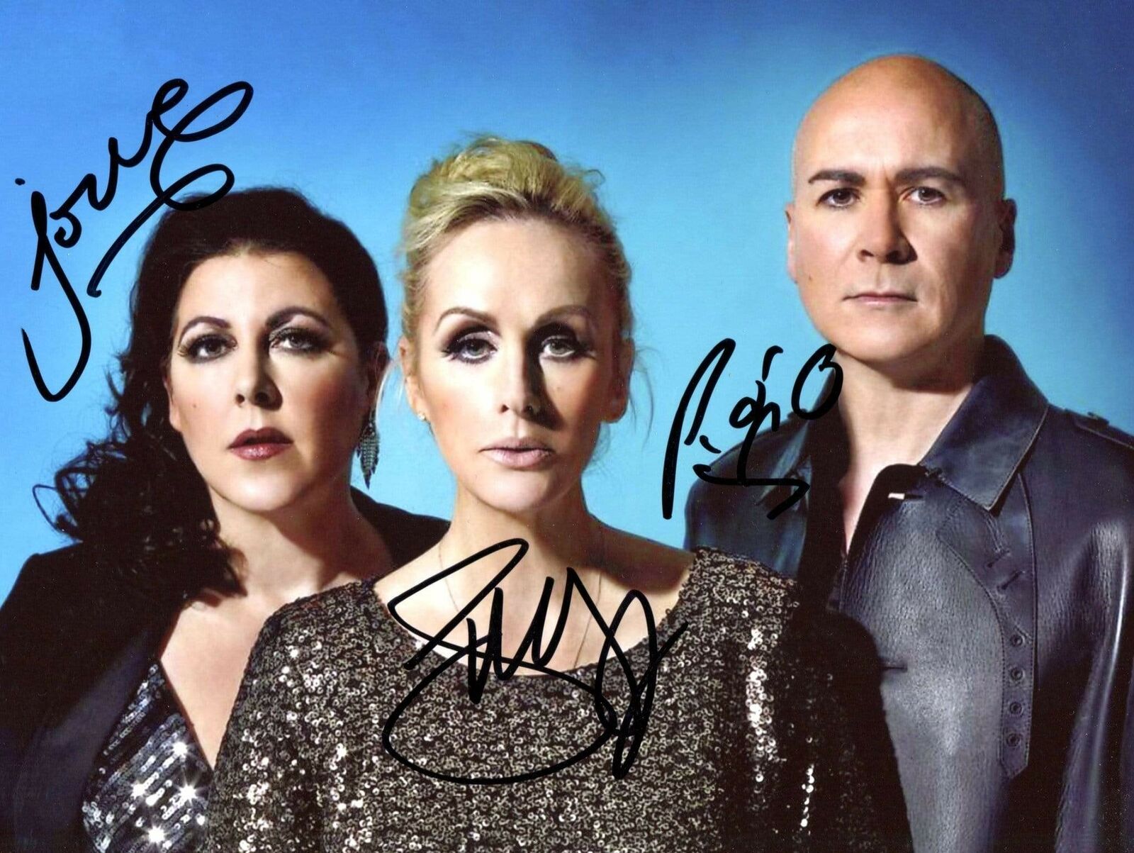 THE HUMAN LEAGUE Synthpop autographs, IP signed Photo Poster painting