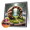 For&ecirc;t de noyer-drill rond peinture diamant-40*40cm