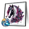 Pink Butterfly Horse 5D DIY Diamond Art Painting Kit Partial Drill 30x30cm