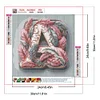 Diamond Painting-DIY Full Round Drill Feather Letter A