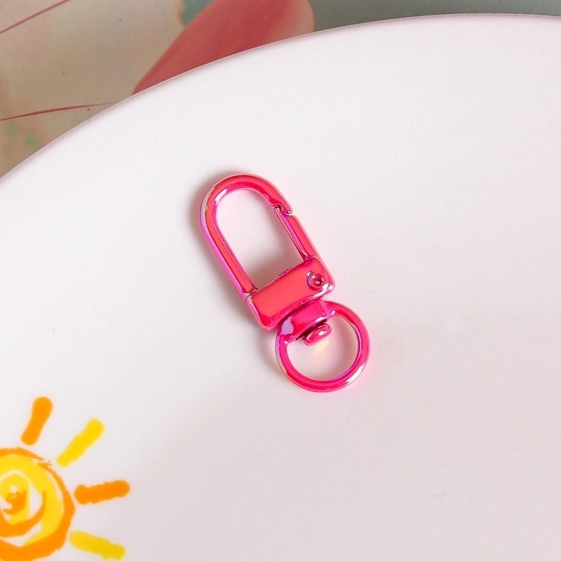 UV Colorful Metal Door Buckle Buckle Schoolbag Hanging Keychain DIY Handmade Jewelry Accessories Beaded Mobile Phone Chain Material