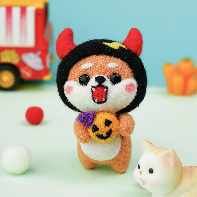 FeltingJoy - Lovely Shiba Inu Needle Felting Kit - Devil