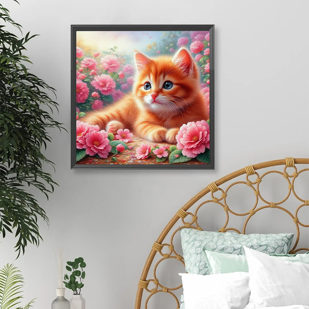 Diamond Painting - Full Round Drill - Cat(Canvas|Canvas|40*40cm)