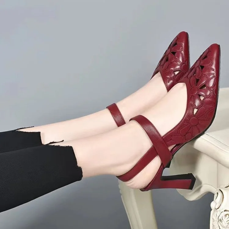 🔥[35-41]Comfortable solid color pointed high heels