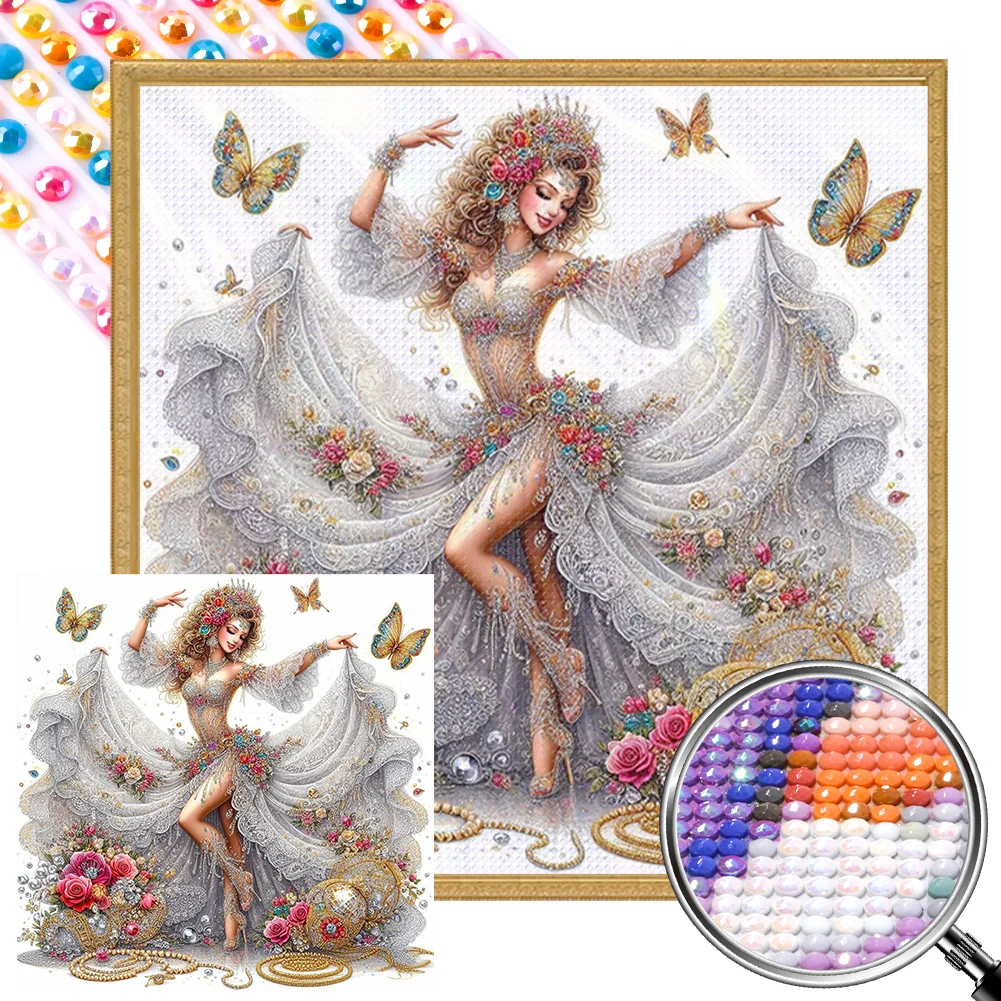 Full Round Partial AB Diamond Painting - Dancing Woman(Canvas|45*45cm)