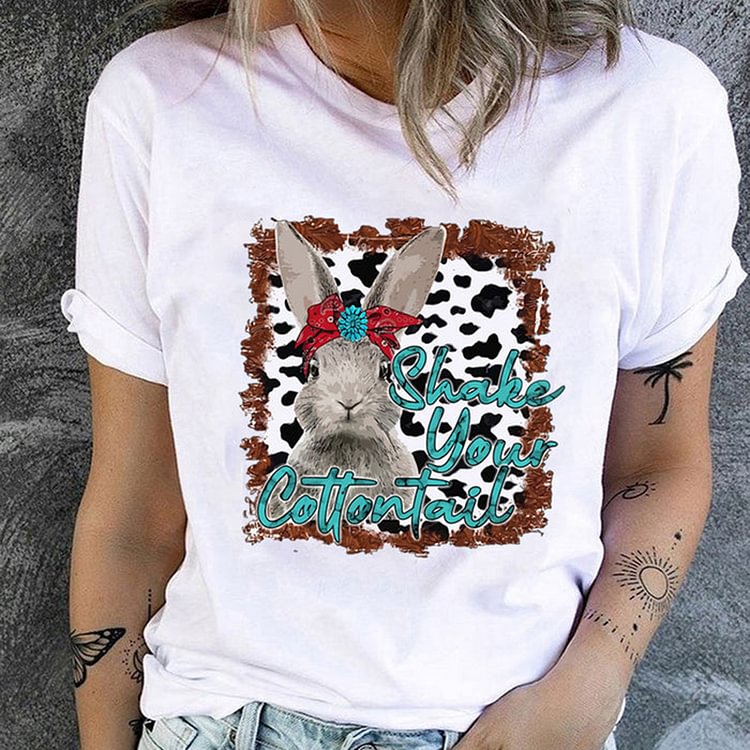 Cow Rabbit Print T-Shirt