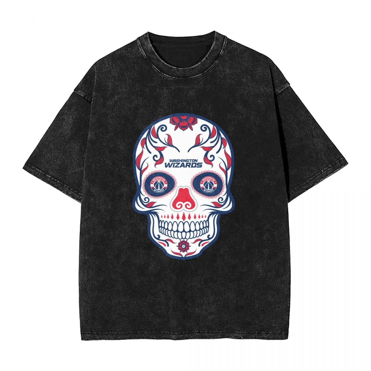 Washington Wizards Skull Men's Oversized Streetwear Tee Shirts