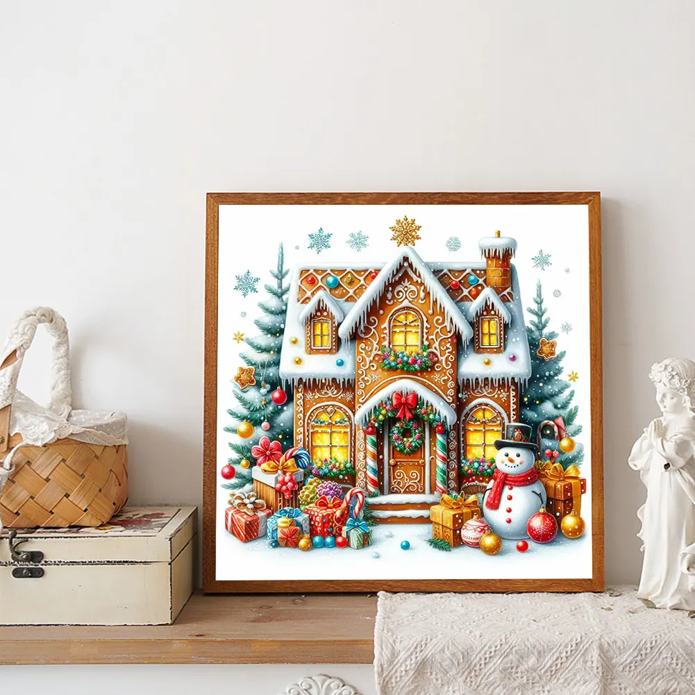 Diamond Painting - Full Round Drill - Christmas House(Canvas|40*40cm)
