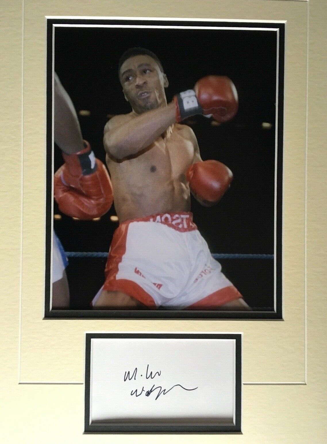 MICHAEL WATSON - GREAT BRITISH BOXER - SUPERB SIGNED Photo Poster painting DISPLAY