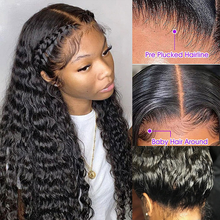 Curly Pre-Made Hairline 360 Lace Frontal Ponytail Wig