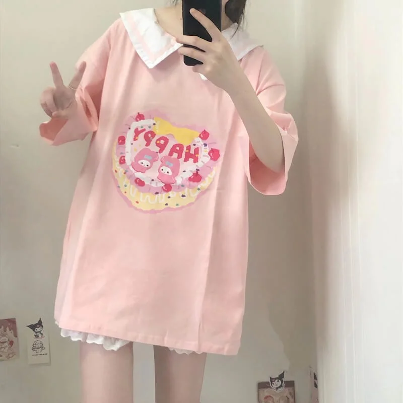 Melo Cake T-shirt with Collar