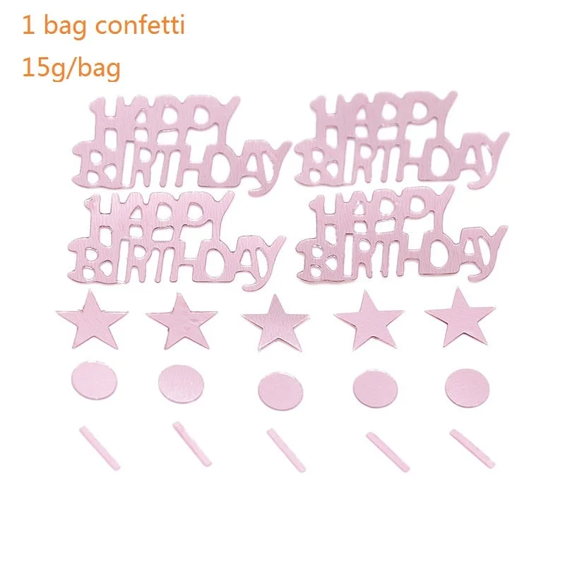 Rose Gold 21st Birthday Party Decoration Happy Birthday Balloons Banner Popcorn Boxes Garland for 21 Years Old Party Supplies