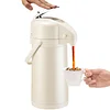 PARACITY Upgraded Airpot Coffee Carafe with Double Pump, Stainless Steel Drink Dispenser for Hot/Cold Beverage with Lazy Susan Base, Coffee Termos Para Cafe for Hot Cocoa for Parties
