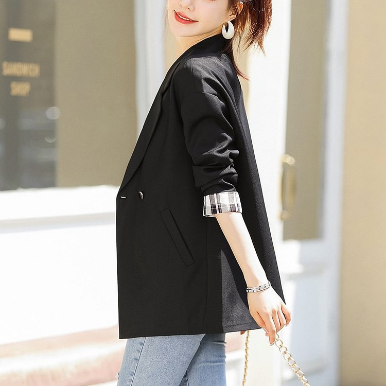 Black Work Paneled Outerwear