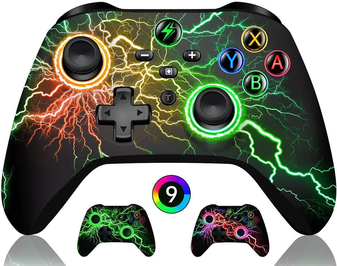 DinoFire Wireless Controller Nintendo The Pro Controller for Nintendo Switch/ Switch Lite/OLED(Yellow)