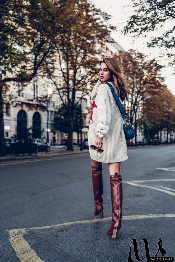 MidiSono - Oversized Cozy up Knit Sweater