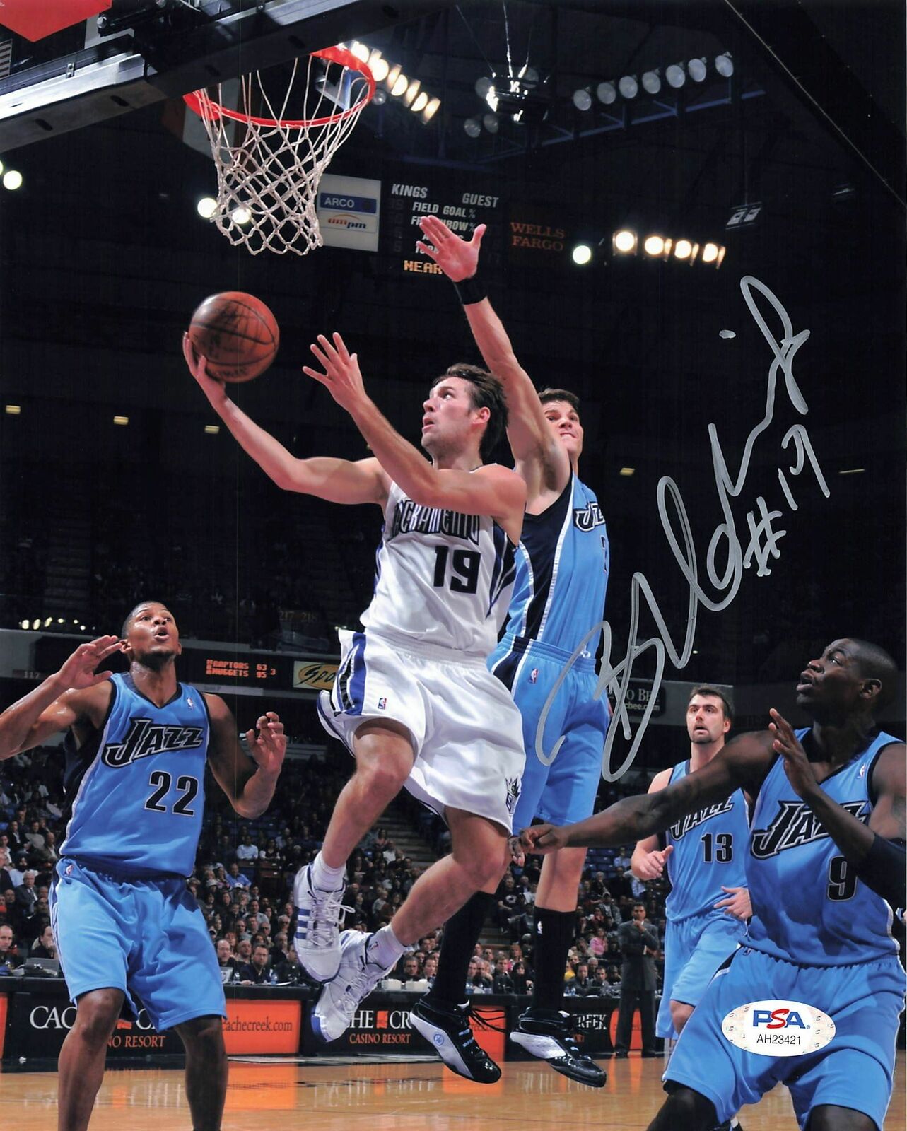 Beno Udrih signed 8x10 Photo Poster painting PSA/DNA Sacramento Kings Autographed