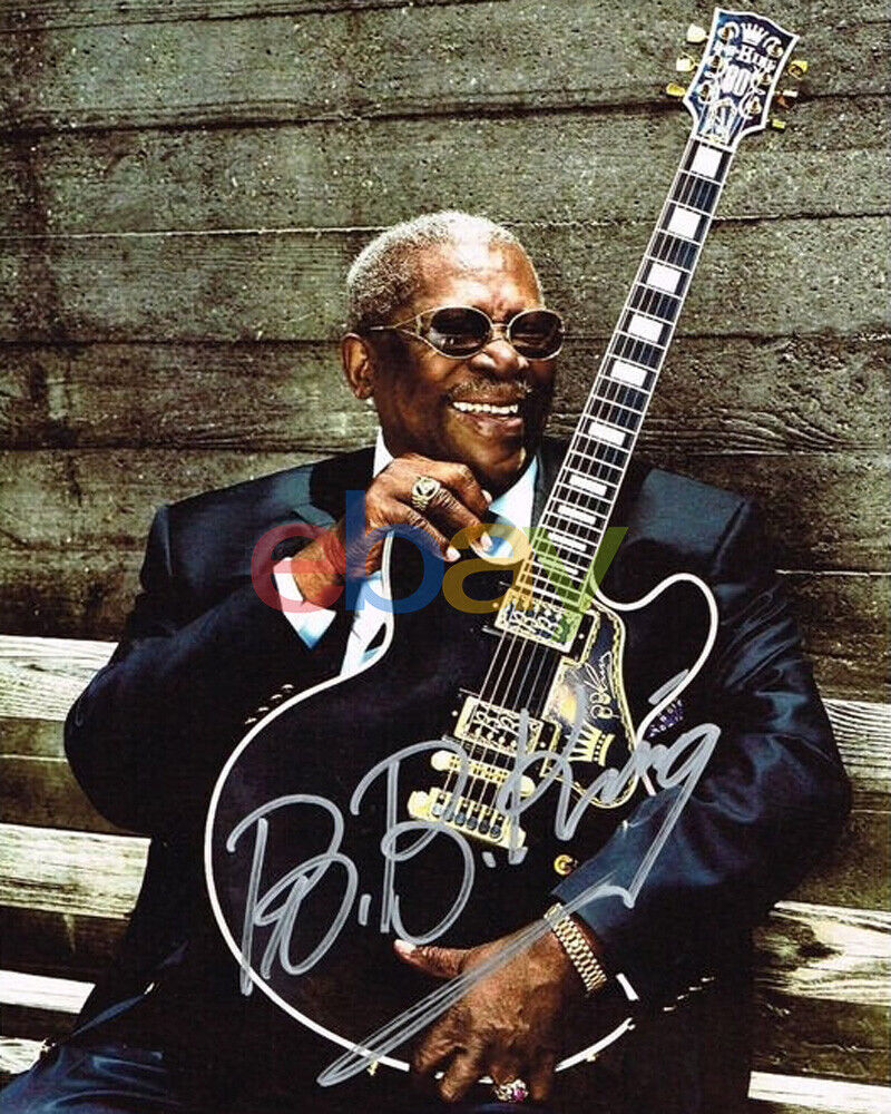 BB King Autographed 8x10 Signed Photo Poster painting reprint