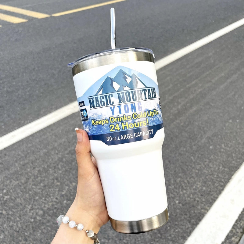 Casual Solid Color Stainless Steel Thermos Cup