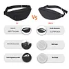 Nylon Fanny Pack Adjustable Waist Bag with Multi Pockets for Men & Women (Black)