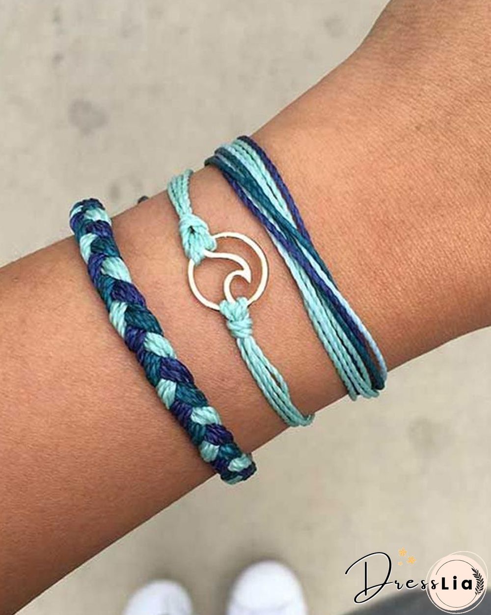 Bohemian Three-pieces Braided Bracelet