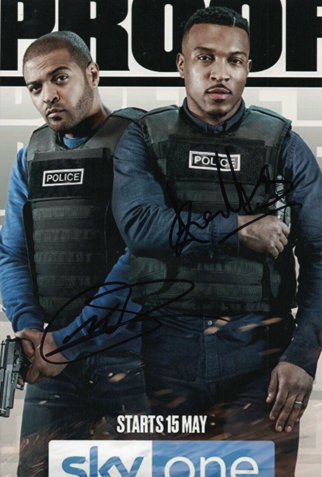 Noel Clarke & Ashley Walters in Bulletproof Signed 12x8 Col Photo Poster painting Autographed