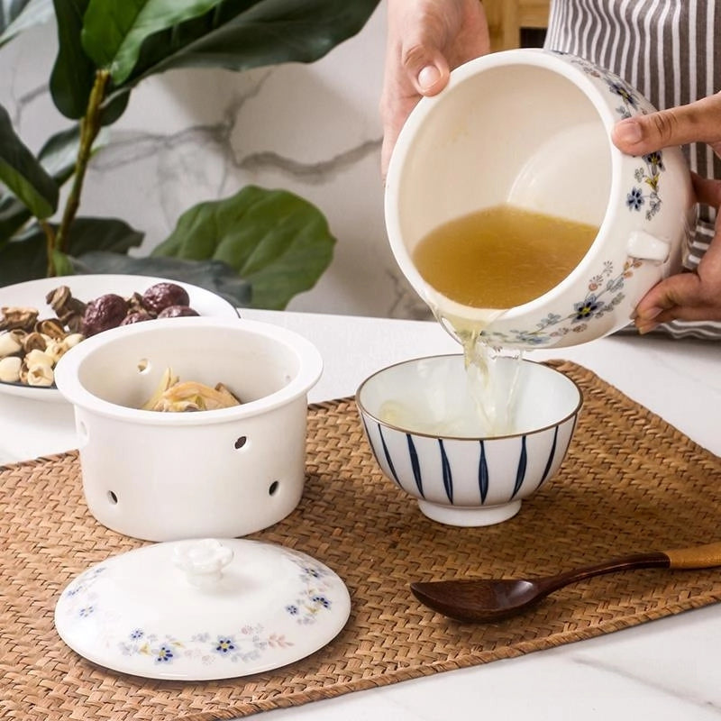 Minnan Spill Soup Stew Pot With Holes In Soup Inner Pot Ceramic Large Small Orchid Soup Pot Stew Pot Drop Soup