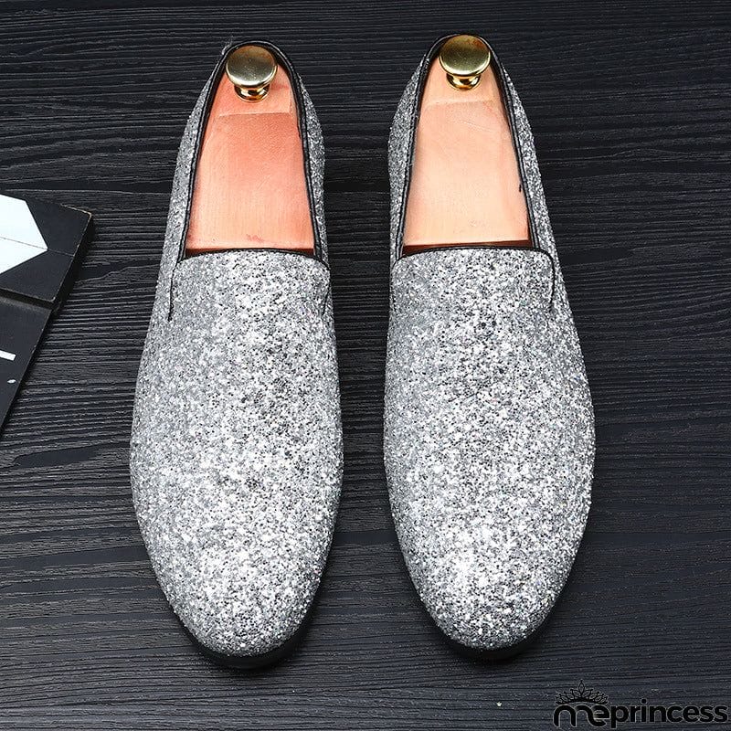 Men's Fashion Glitter Party Dress Shoes