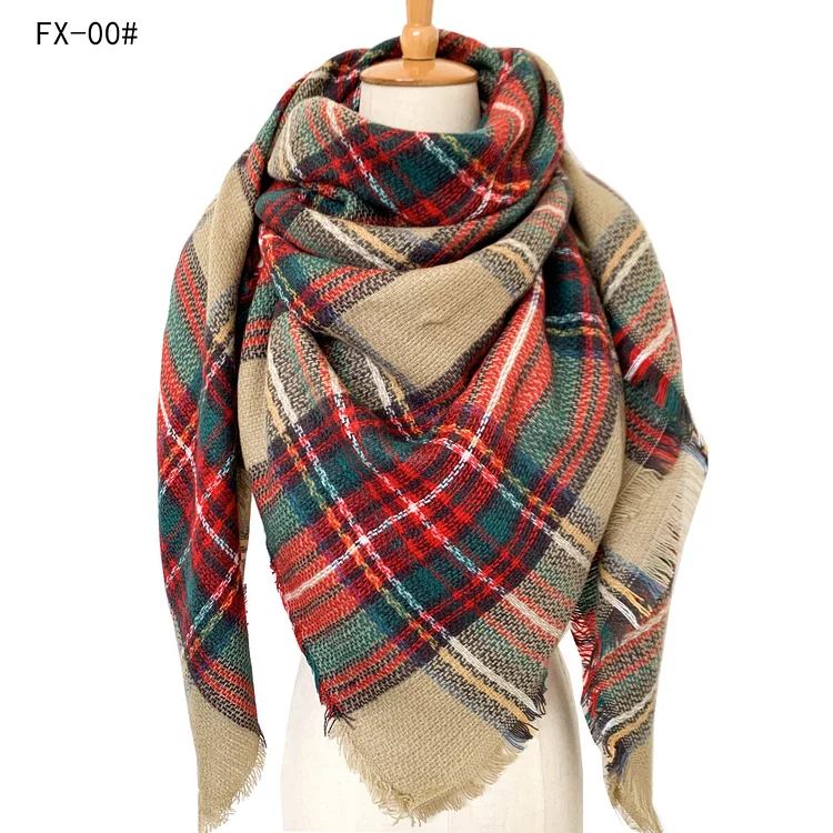 Plaid Pashmina Scarf Winter Scarf For Women