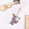 1pc DIY Flower Letter Diamond Painting Double-Sided Keychains