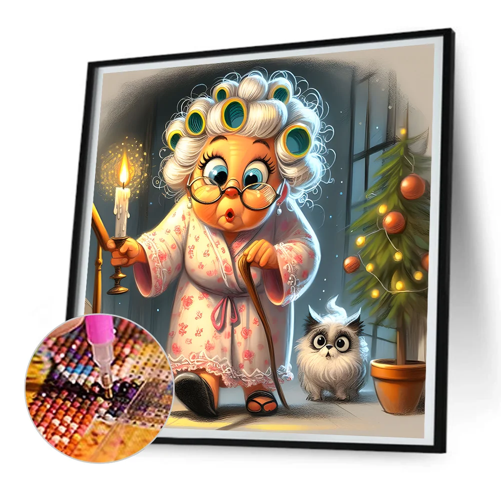 Diamond Painting - Full Round Drill - Grandma(Canvas|30*30cm)