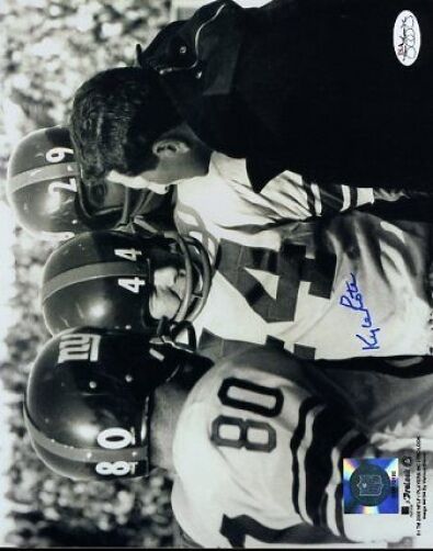 Kyle Rote Giants Signed Jsa Cert Sticker 8x10 Photo Poster painting Autograph Authentic