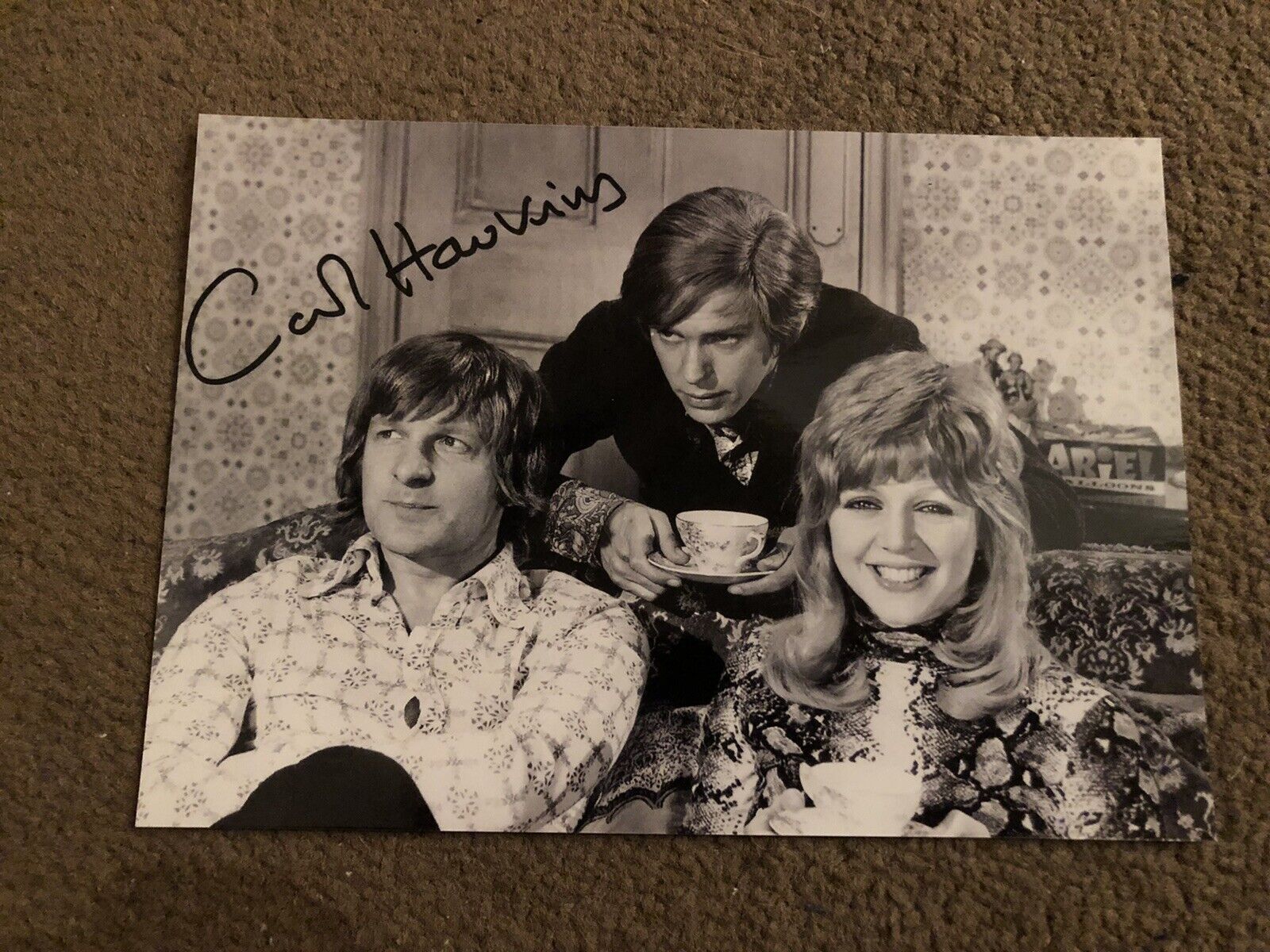 CAROL HAWKINS (CARRY ON) PRESIGNED Photo Poster painting- 7x5”