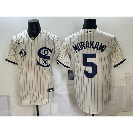 Men's Chicago White Sox #5 Munetaka Murakami White Stitched Baseball Jersey 3L8G
