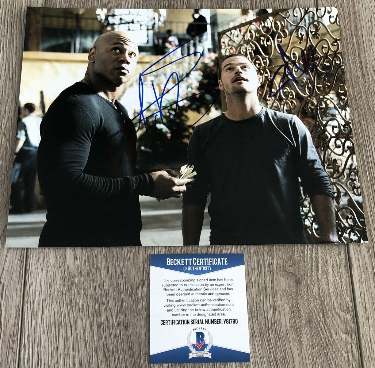 LL COOL J & CHRIS O'DONNELL NCIS: LA SIGNED 8x10 Photo Poster painting C w/PROOF BECKETT BAS COA