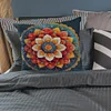 Mandala-11CT Stamped Cross Stitch Pillowcase 45*45cm