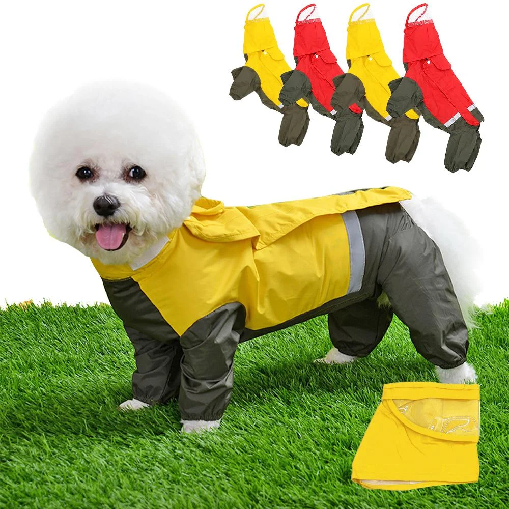 Dog Raincoat Waterproof Pet Dog Clothes Big Dog Coat Raincoat French Bulldog Pug Hoodie