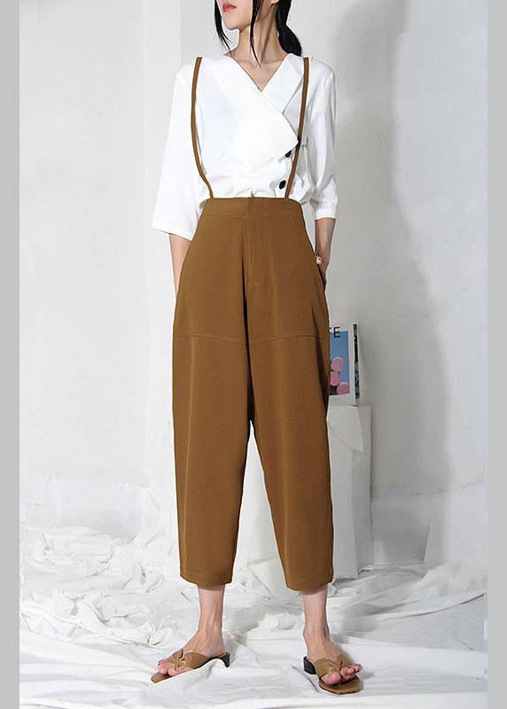 VCSHOES Brown High Waist carpenter pants  Pants