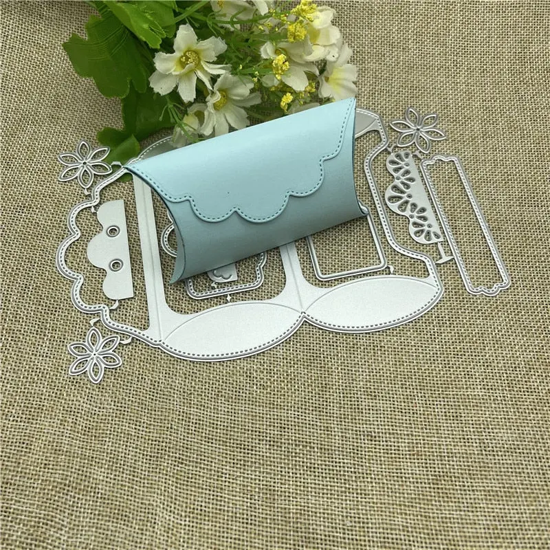 3D Pillow gift box Heart Metal Cutting Dies Stencils For DIY Scrapbooking Decorative Embossing Handcraft Template