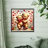 Diamond Painting-DIY Full Round Drill Rose Heart Bear