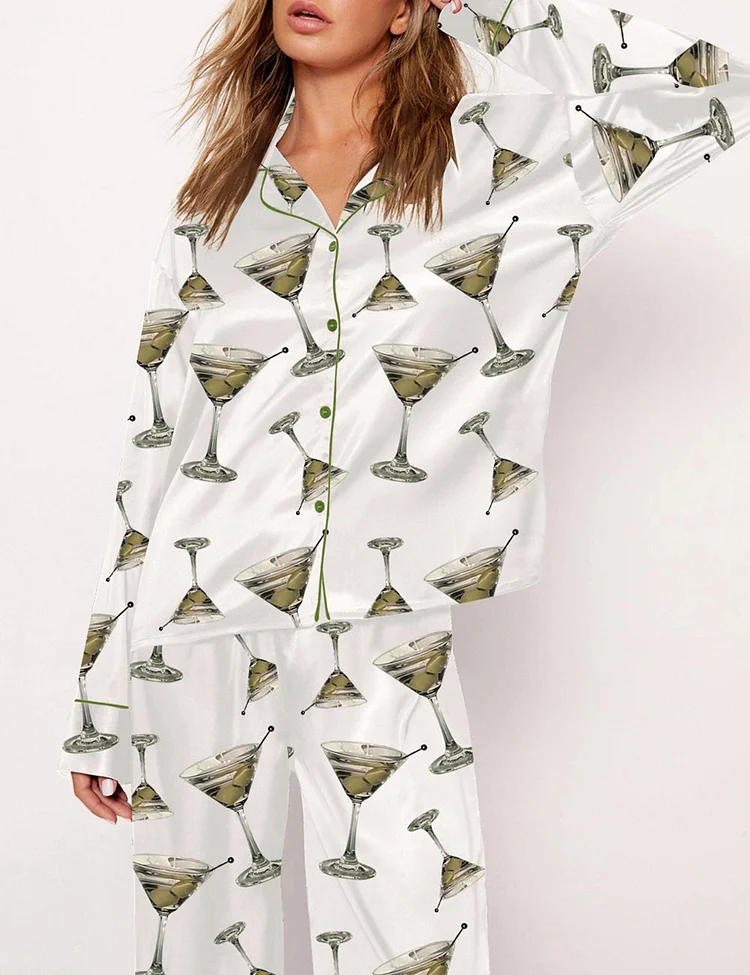 Women's Olive Martini Lovers Pajama Set