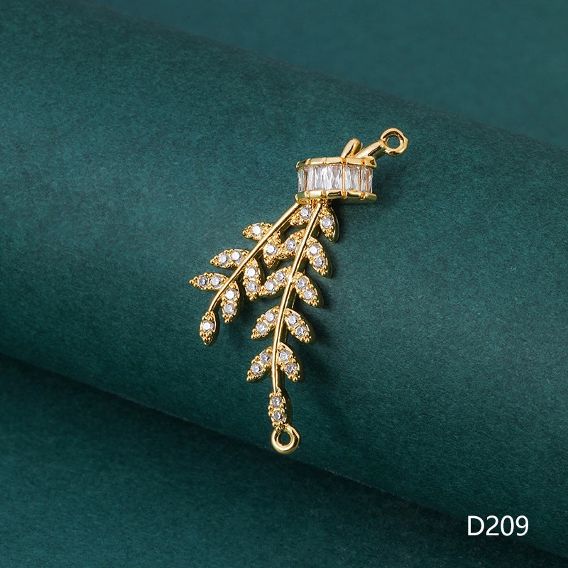 1 Piece 1-2cm Copper Zircon Geometric Jewelry Accessories Pendant